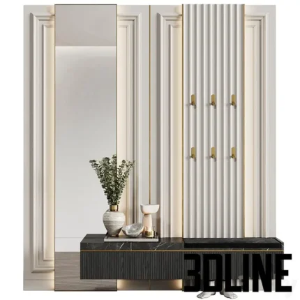 Hallway in neoclassical style 36(3dline.net)