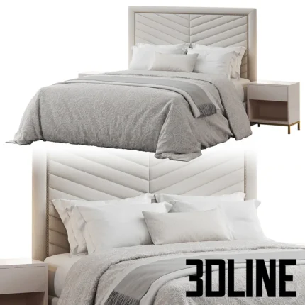 II head Headboard Bed(3dline.net)