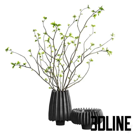Lamp ee vases with branches l48 2(3dline.net)