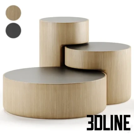Levels Set of 3 Nesting Tables(3dline.net)