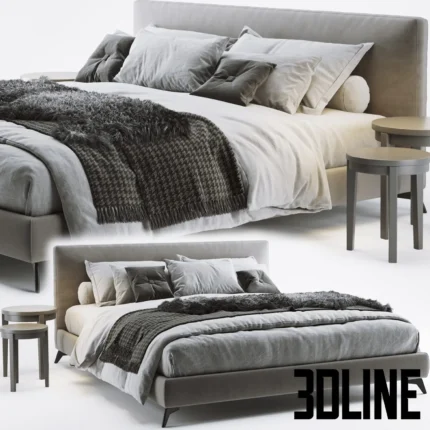 Meridiani Stone Up Bed(3dline.net)