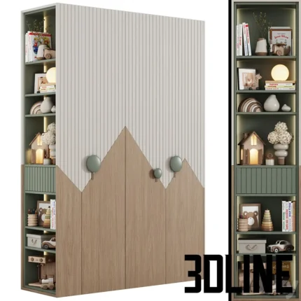 Modular childrens wardrobe Mountains(3dline.net)