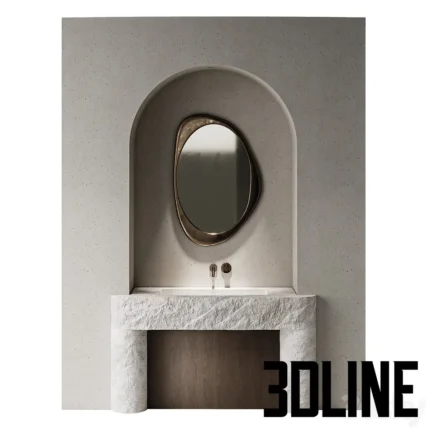 Natural stone washbasin 02(3dline.net)