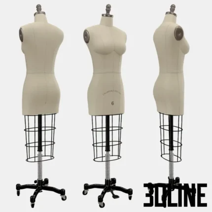 Professional Dress Form With Collapsible shoulders Size 6(3dline.net)