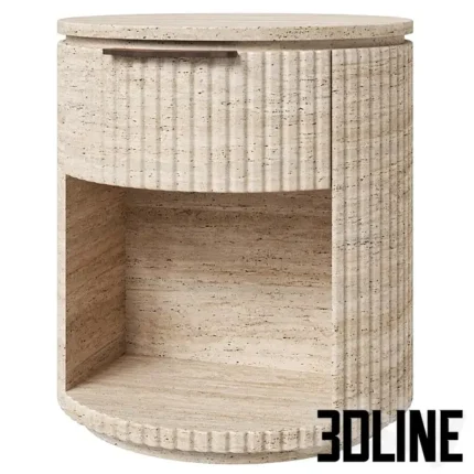 Restoration Hardware Bon Travertine Nightstand(3dline.net)