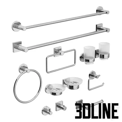 Line Bathroom Accessories Set(3dline.net)