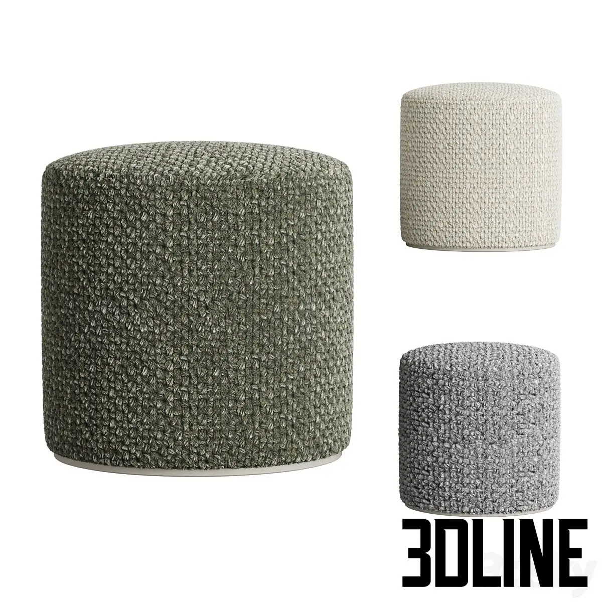 Tea pouf in three colors(3dline.net) (5)