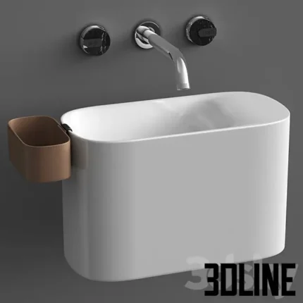 Wall Mounted Korakril Ptit Handrinse Basin(3dline.net)