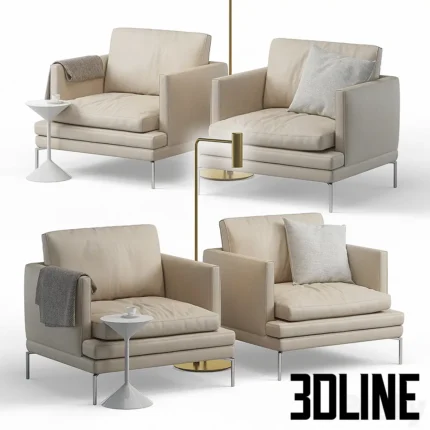 Zanotta William Armchairs(3dline.net)