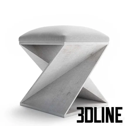 chair fabric pouf(3dline.net)