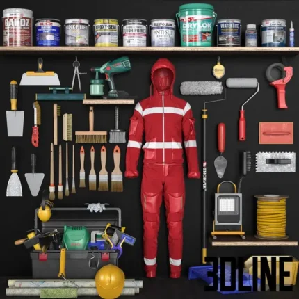 garage tools set 9(3dline.net)