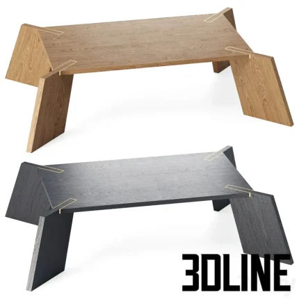 restaurant modern table Wooden restaurant table(3dline.net)