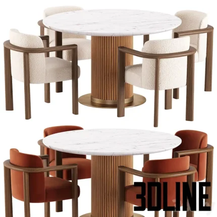 Ara Chair and Muell Round Table(3dline.net)