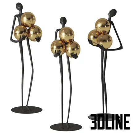 Ball huggin figure ornament from BOMAROLAN(3dline.net)