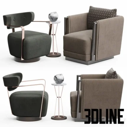 Carole Chair Set(3dline.net)
