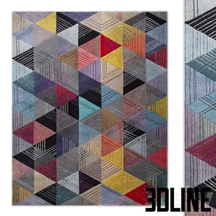 Carpet Black Losange from RE BIS(3dline.net)