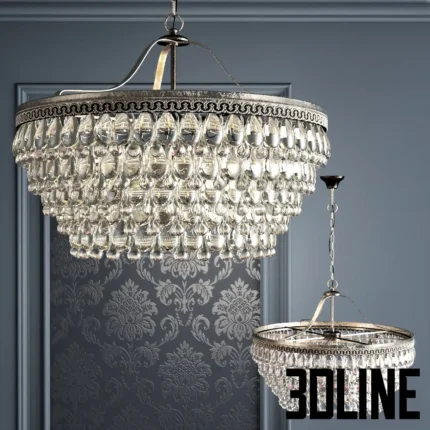 Chandelier Clia Glass Drop(3dline.net)