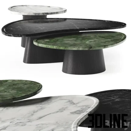 Contorary Buching Coffee Tables(3dline.net)