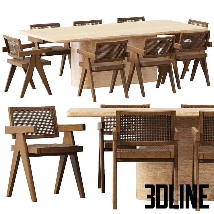 DINING SET 01(3dline.net)