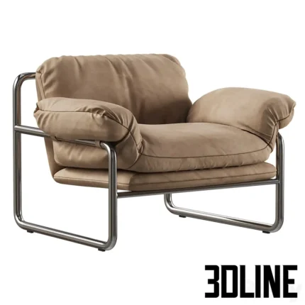 Desond Leather Chair(3dline.net)