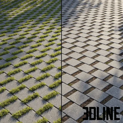 Eco paving Type 1 Pattern 7(3dline.net)