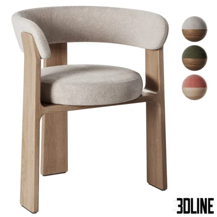 Grante 3leged chair(3dline.net)