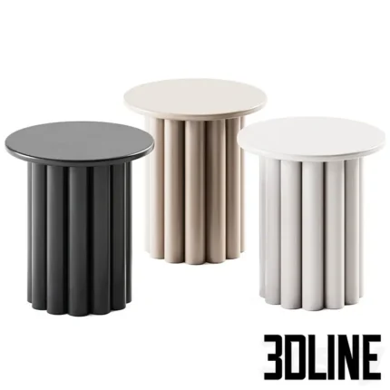 Hra Side Table Semi Circle Coffee Table(3dline.net)