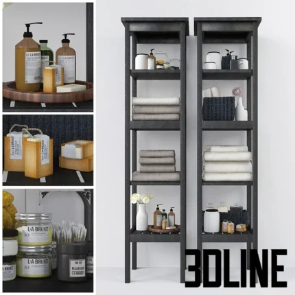 Ike Hemnes bathroom set 3(3dline.net).zip