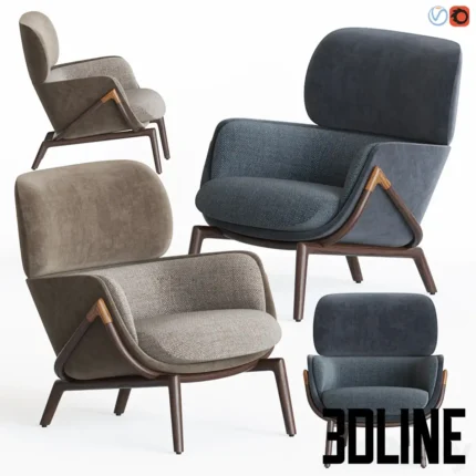 Ku Elya Lounge Chair(3dline.net)