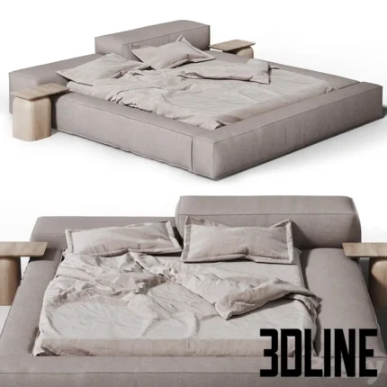 Living extrasoft bed(3dline.net)