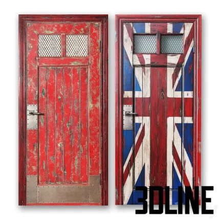 Loft style doors flag(3dline.net)