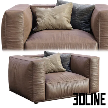 Marearo Leather Armchair By Aex(3dline.net)