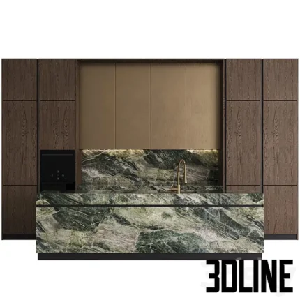 Modern kitchen with island 7(3dline.net)