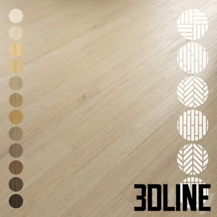 Oak Flooring Set 020(3dline.net)