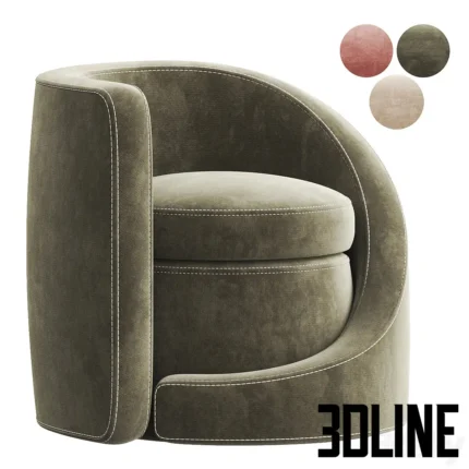 Pair of Spiral Lounge Chairs(3dline.net)