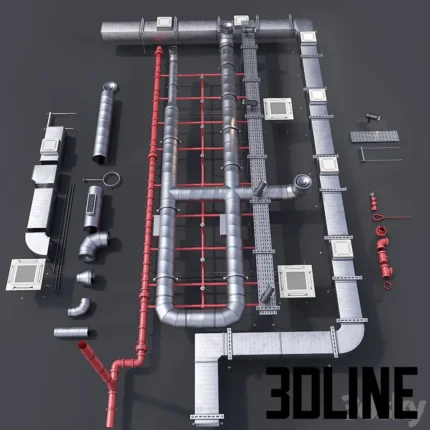 Pipe ceiling(3dline.net)
