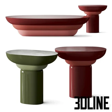 Pous Editions Baka Coffee Tables(3dline.net)
