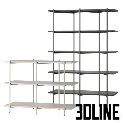 R living cross shelving(3dline.net)