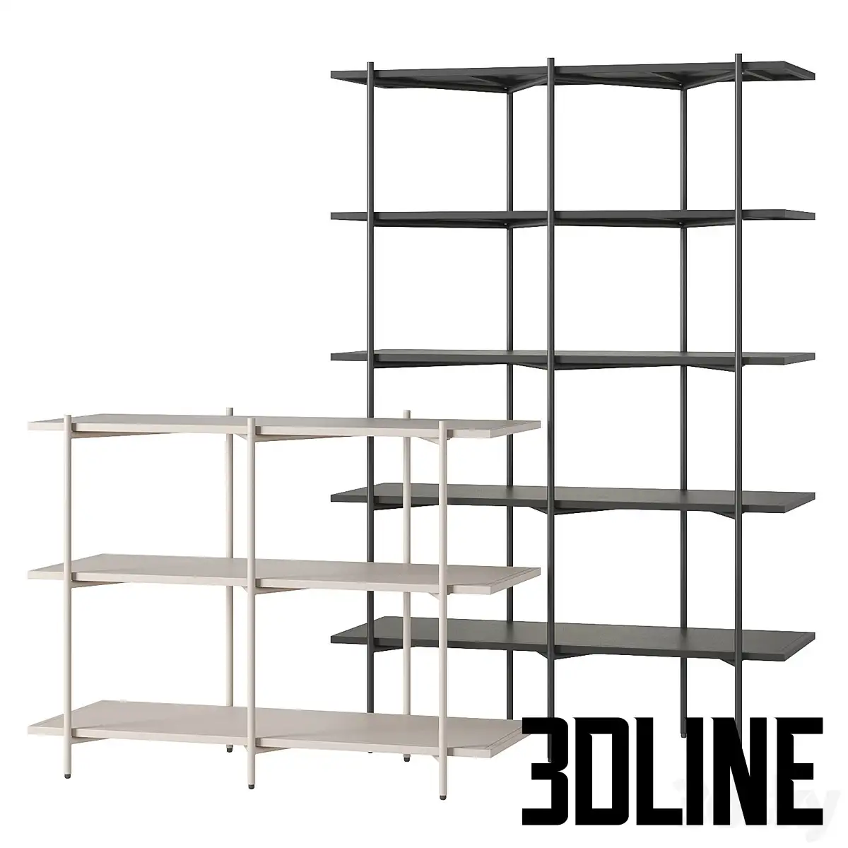 R living cross shelving(3dline.net)