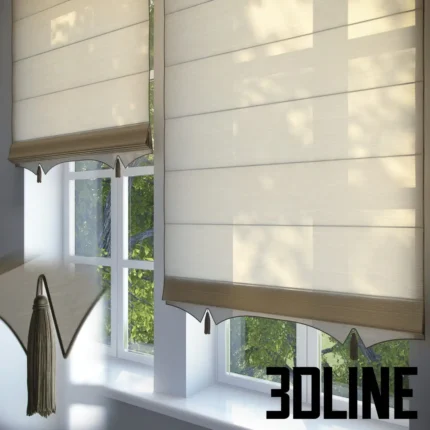 Roman blinds W1200mm D60mm H1350 340mm(3dline.net)
