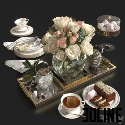 Roses and tea(3dline.net)