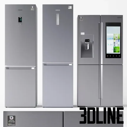 Set of refrigerators Samng 2(3dline.net)