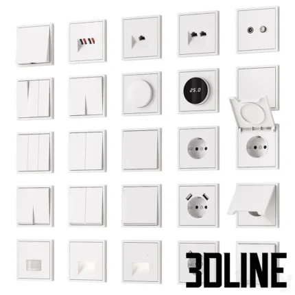 Sockets and switches Voltum series S70(3dline.net)