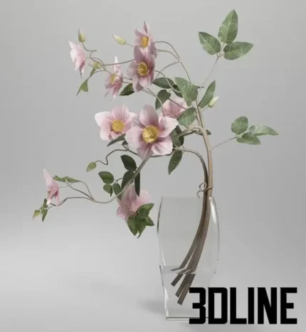 Vase Clematis Do(3dline.net)