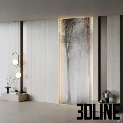 Wall panel 03 and der(3dlinenet)