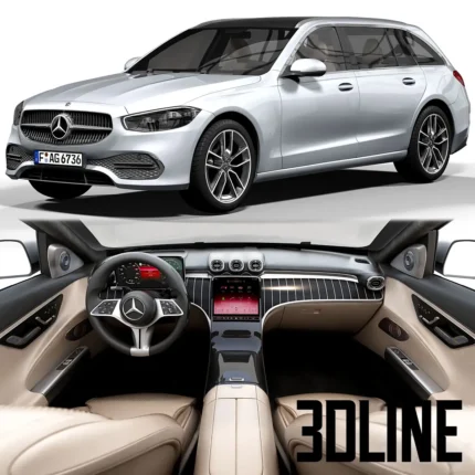 benz C Class estate 2021(3dline.net)
