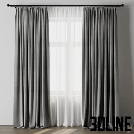 curtain rod 04(3dline.net)