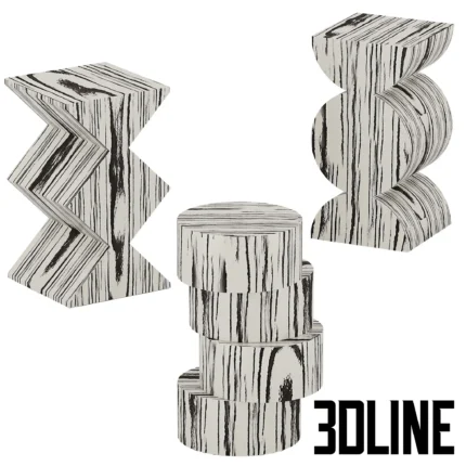 Baer wood table set(3dline.net)