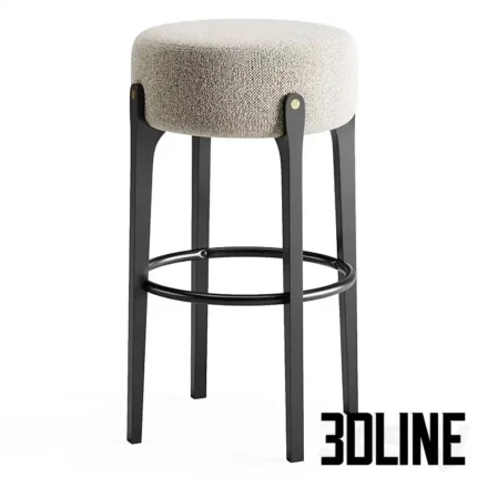 Bottoni Backless Barstool(3dline.net)