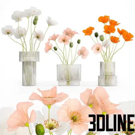 Bouquet of flowers Set 400(3dline.net)